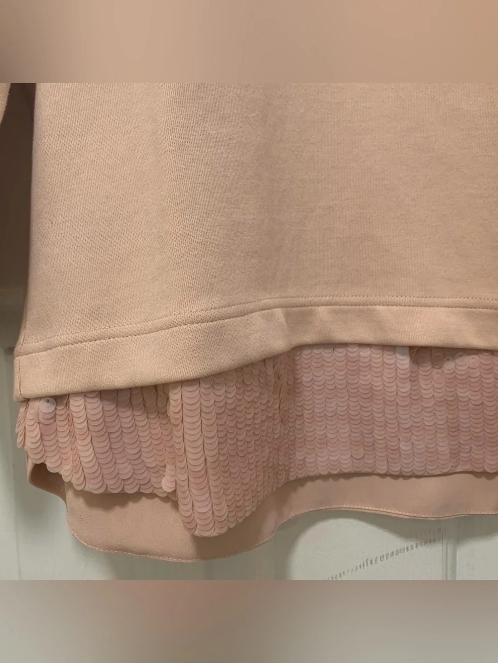 J. Crew Oversized Crewneck Sweater with Sequin Layer